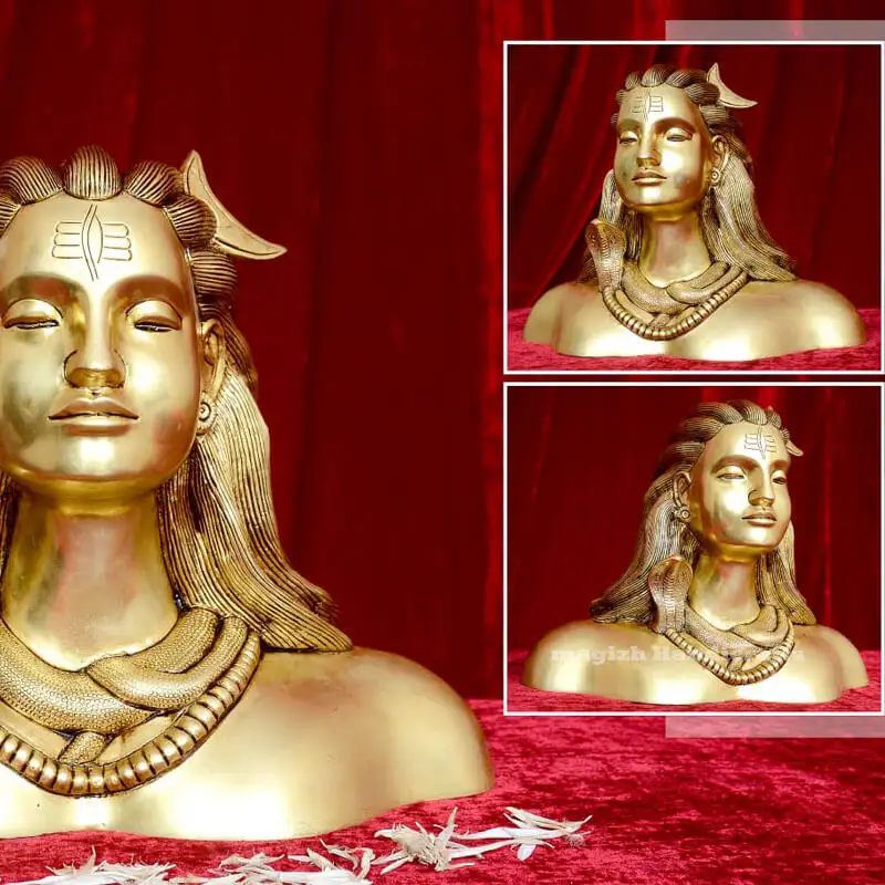 10 inches Brass Aadiyogi Shiva idol - secondary