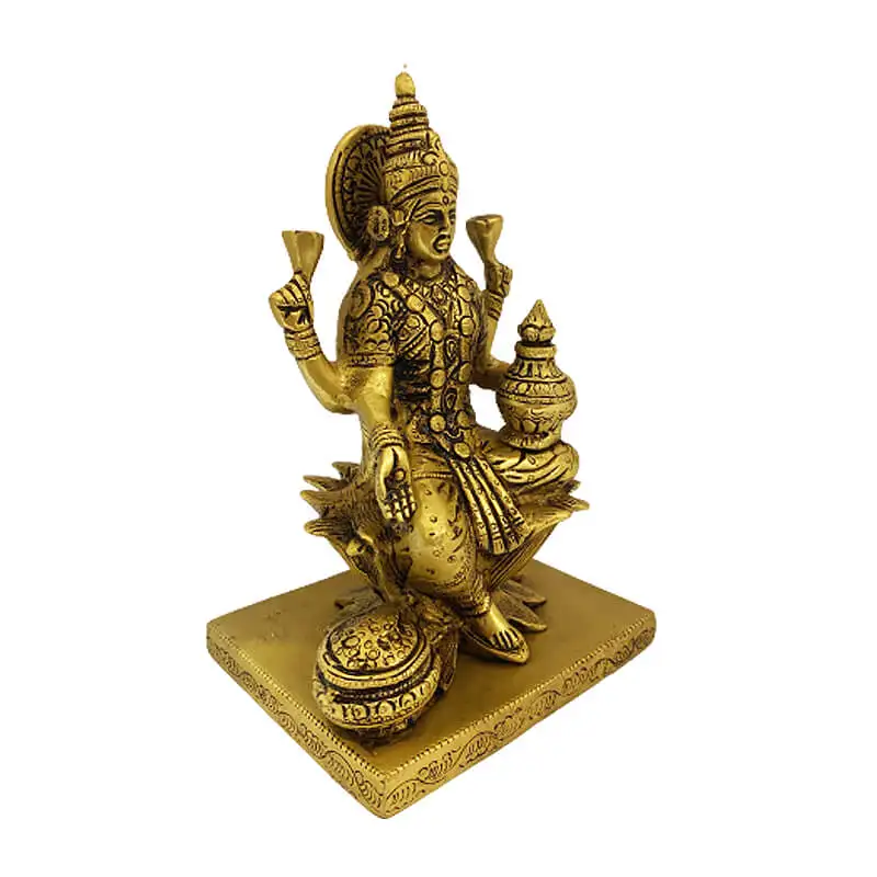 Brass kalasam Lotus Lakshmi 7inches - image 3