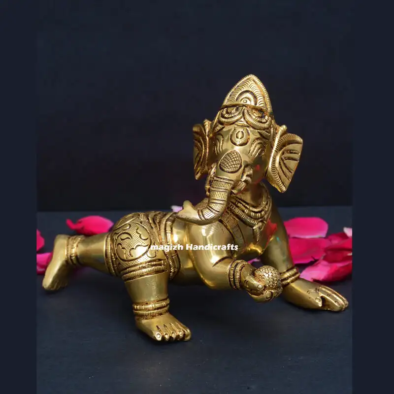 Brass Bala Ganapathy Idol - 3 inches - image 2