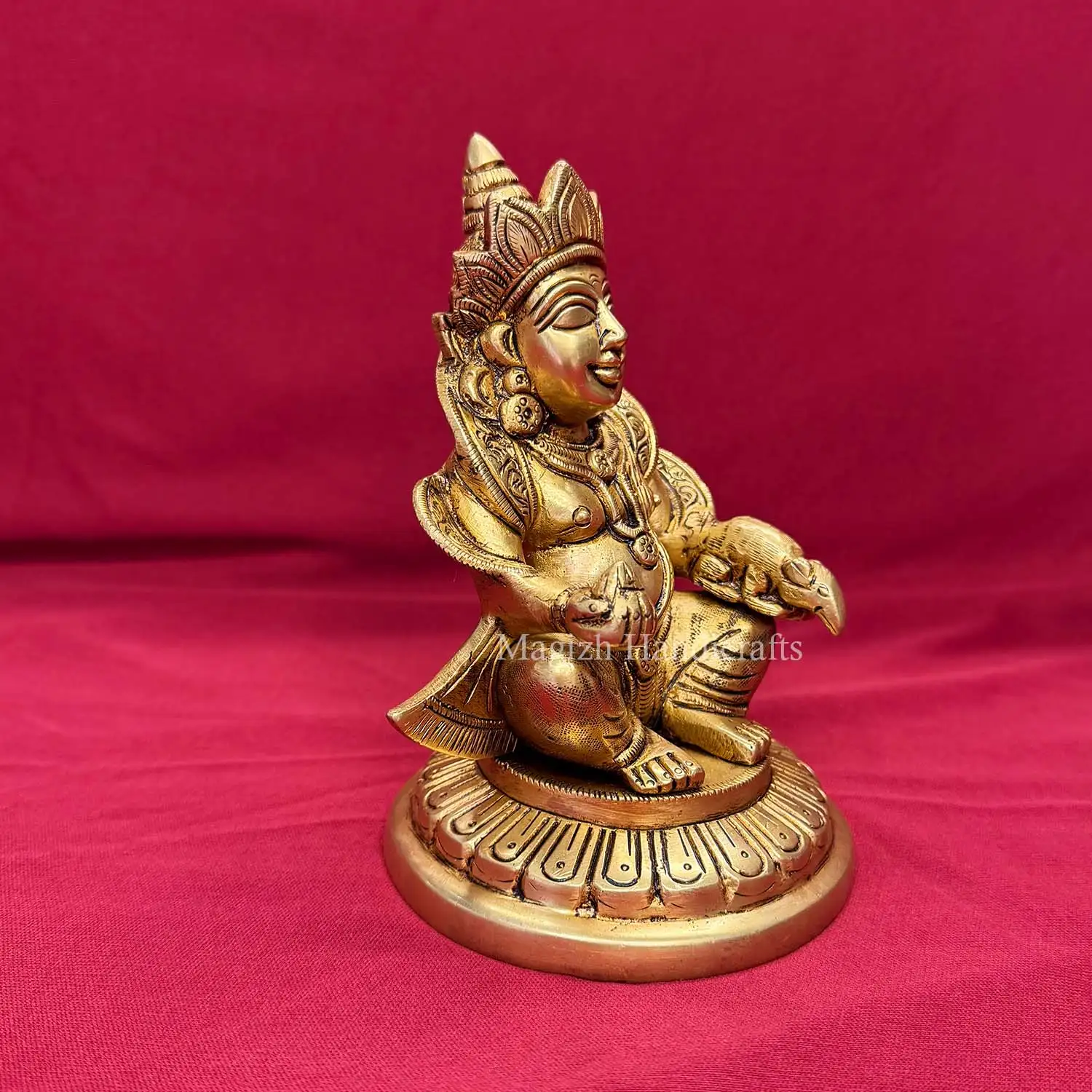 6 inches Brass Kuberar idol - image 3