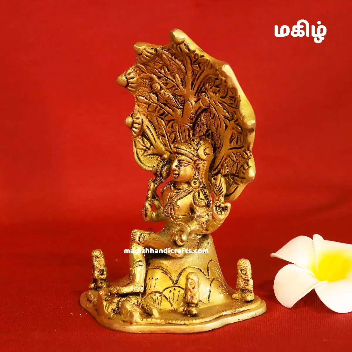 Brass Dakshinamurti idol - 6 inches - image 3