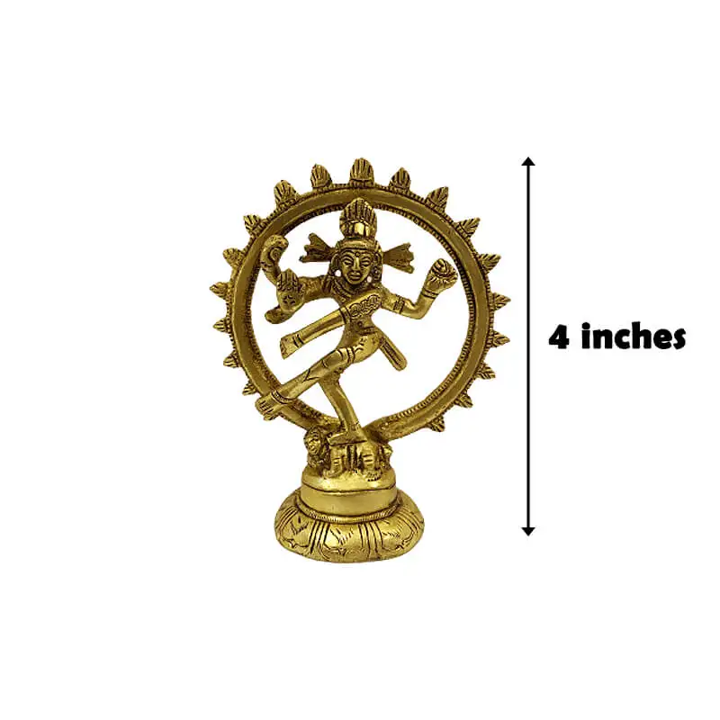 Brass 4 inches natraj idol - secondary