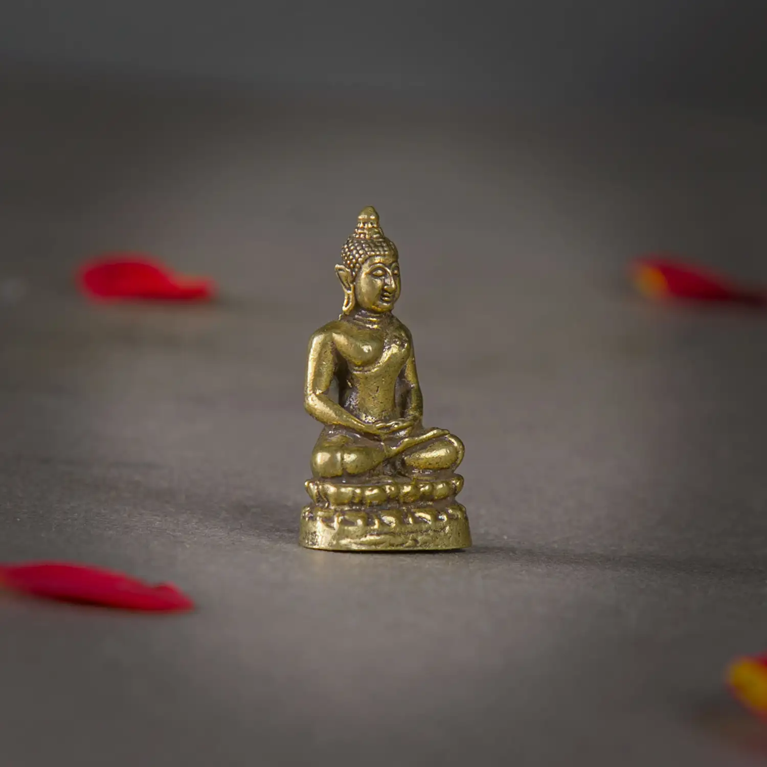 1 inch Mini Brass Sitting Budha idol - secondary