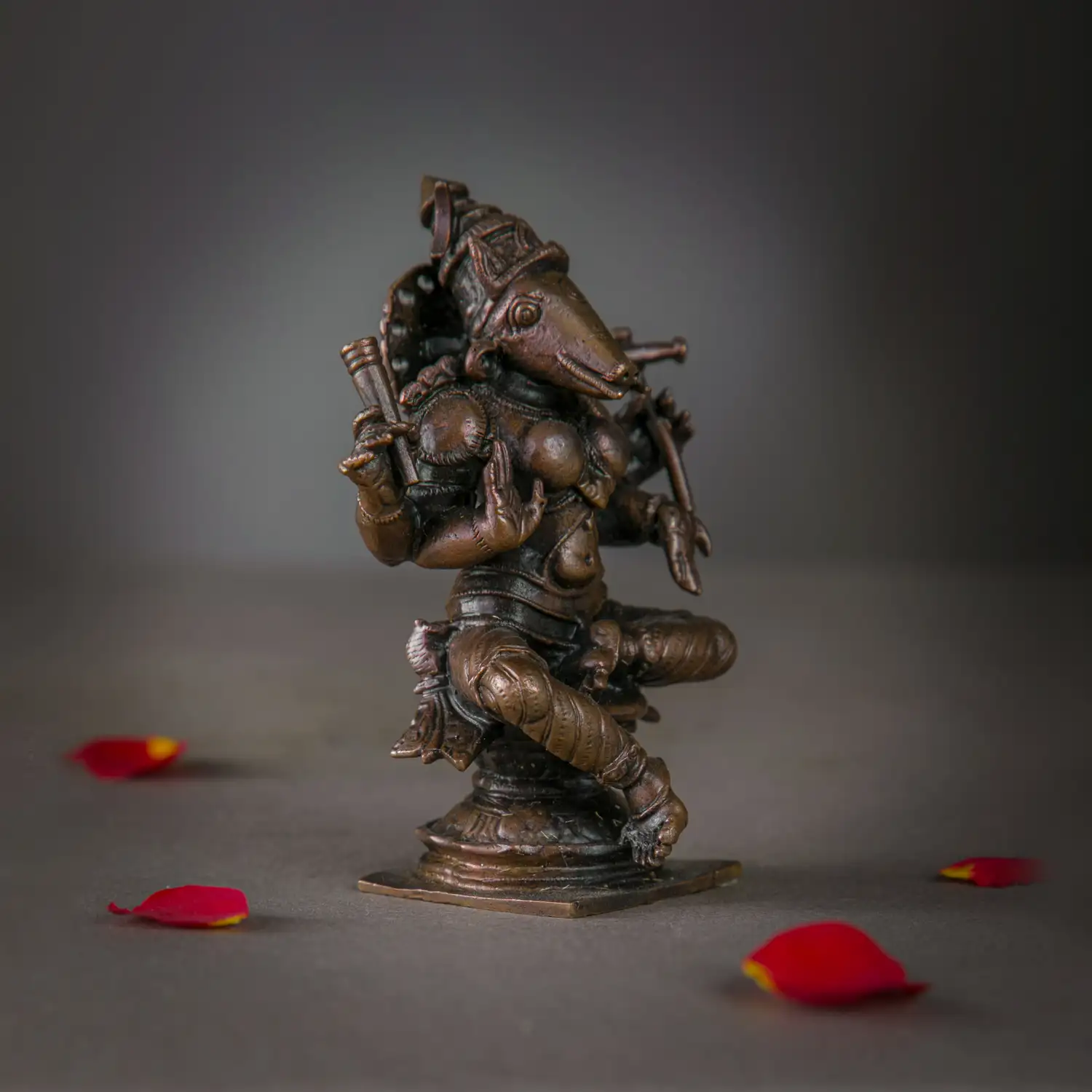 4 inches Copper 4 hands Varahi amman - image 3