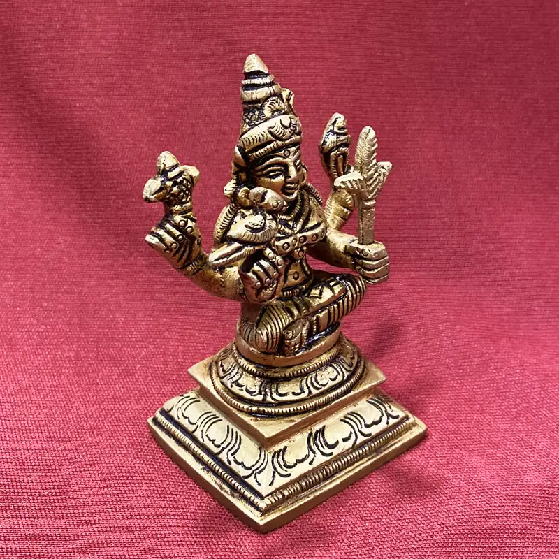 3.5 Inches Brass Kamatchi amman - image 3
