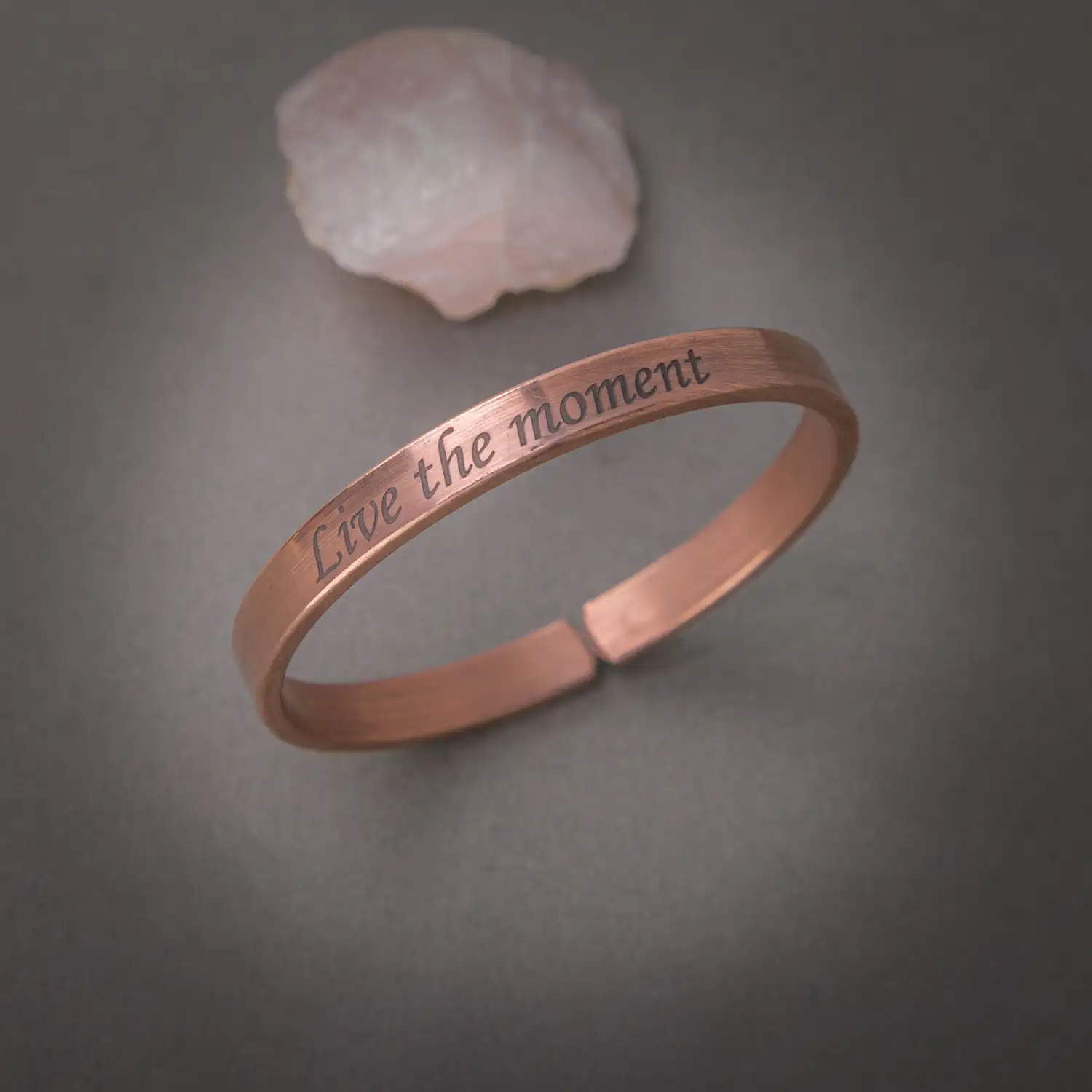 Live the moment Pure Copper bracelet for men - 8 mm - image 3