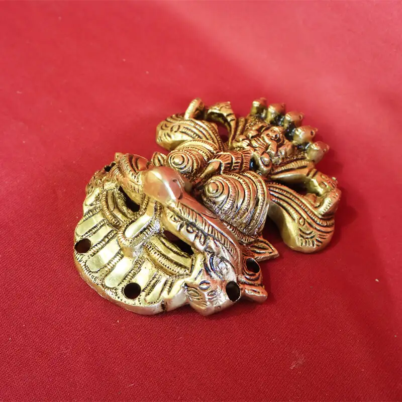 6 inches Brass Yali wall hanging SC - image 3