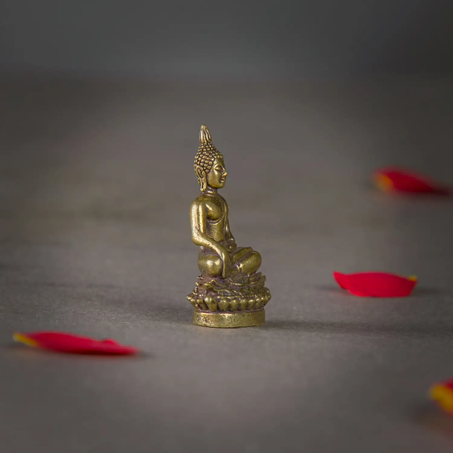 1 inch Brass sitting Budha idol miniature - secondary