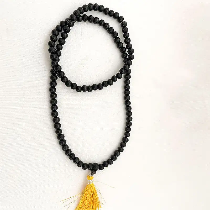 Original Karungali / Ebony wood meditation mala 108 beeds 10mm - image 3