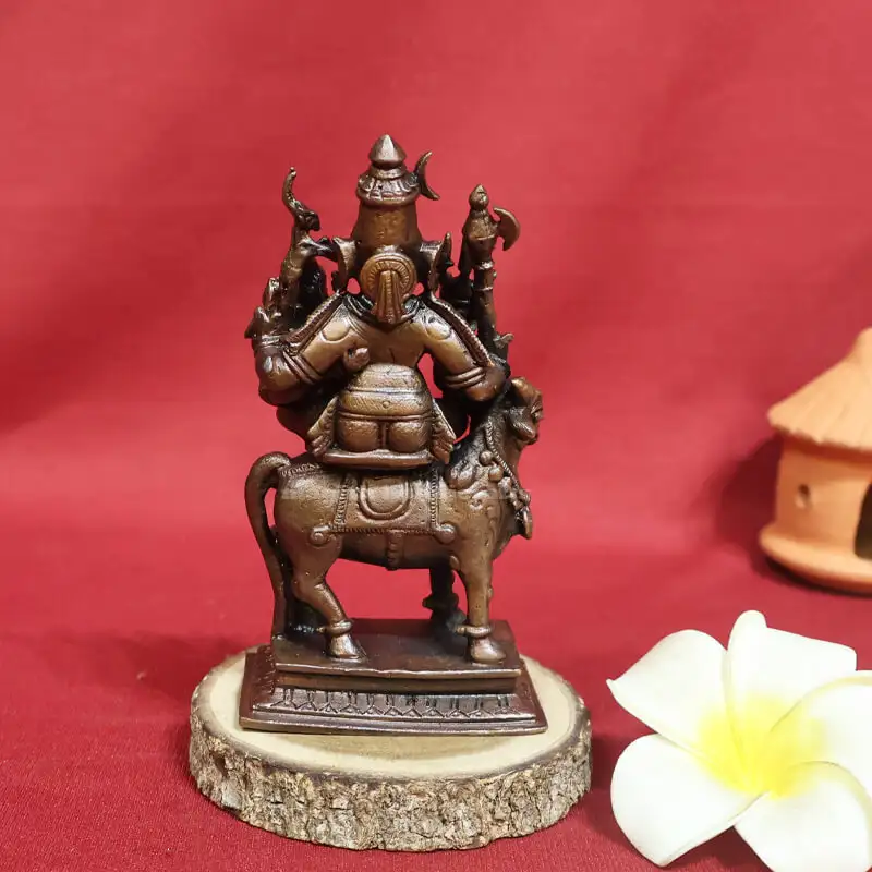 Copper Lord Siva with Parvathi - 4.5 inches - secondary
