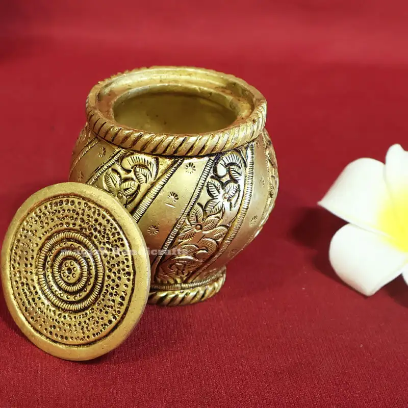 3 inches Brass Kubera Paanai - secondary