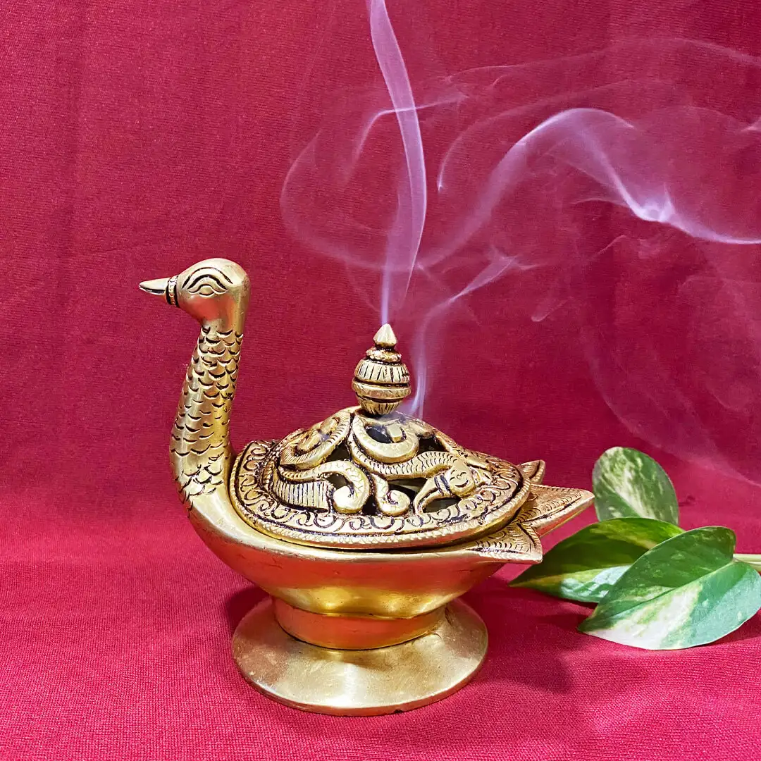 Brass Duck Sambarani holder small