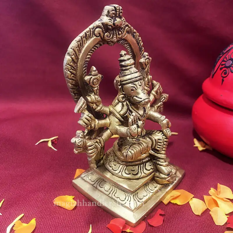Brass Varahi Amman 5 inches with Frame - image 2