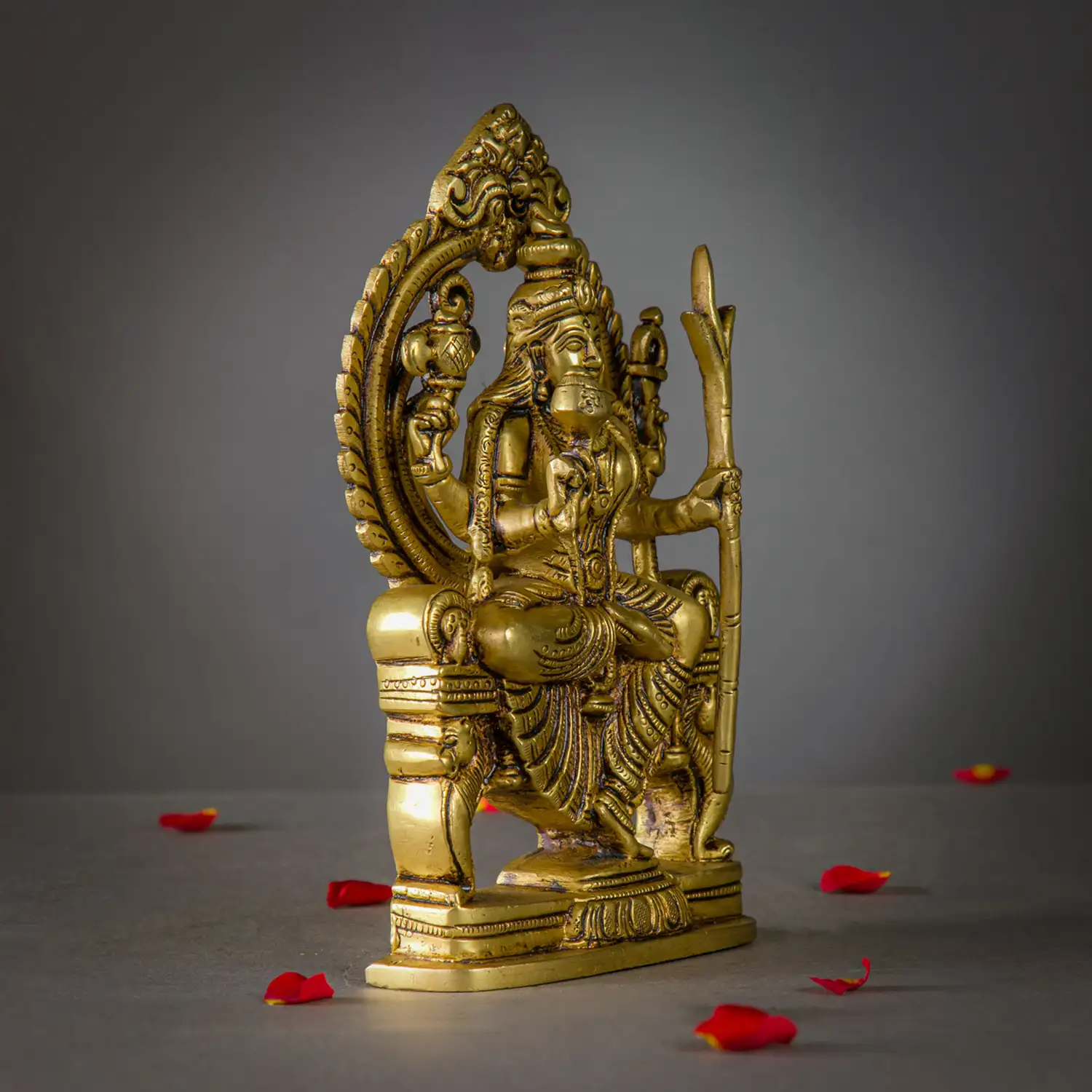 7.5 inches Brass Lalitha amman idol - image 3