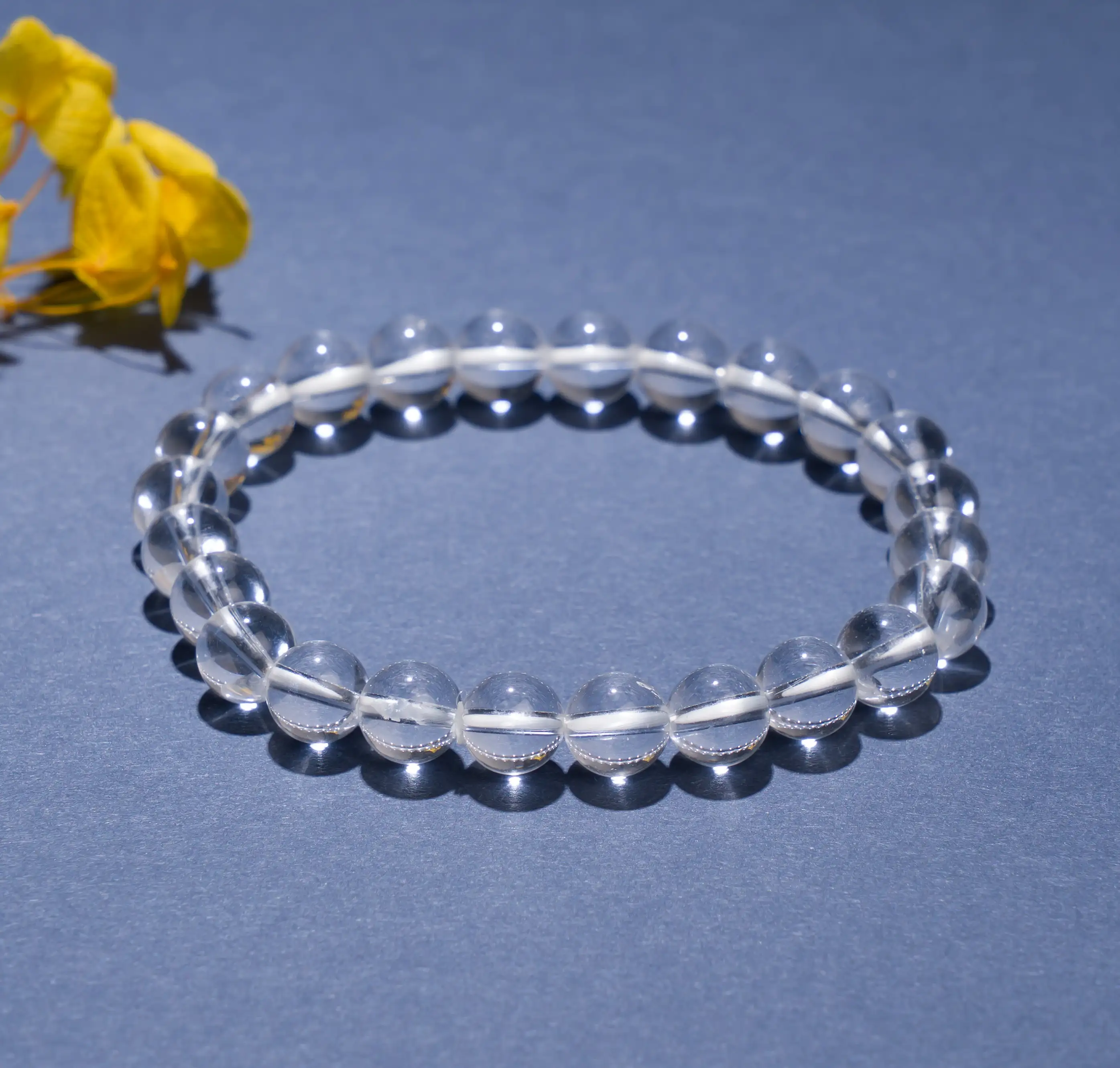 Divine Spadigam Crystal Bracelet - 8mm Beaded Elegance