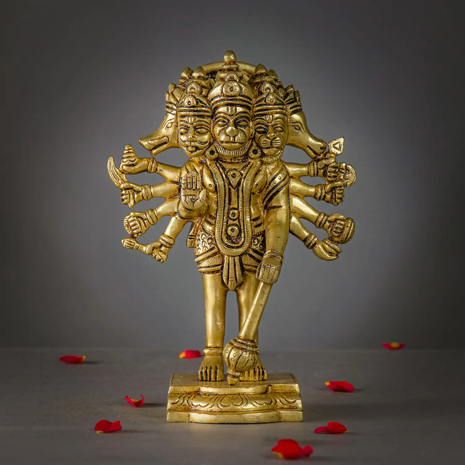 8 Inch Handcrafted Five-Faced Lord Hanuman - image 1