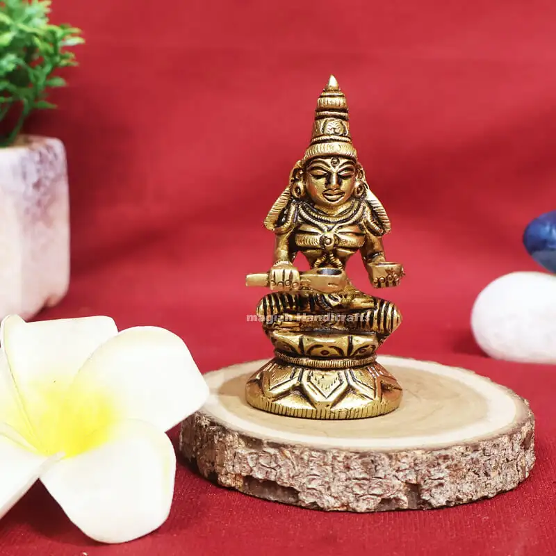 3 inches Brass Annapoorni One hand spoon