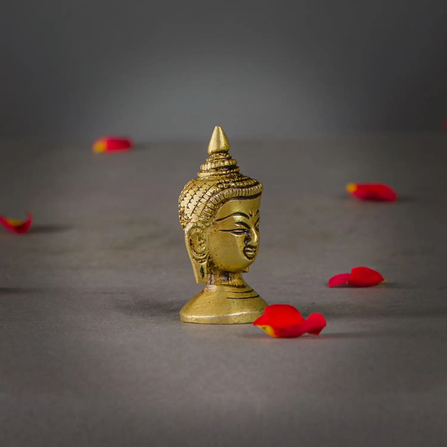 2 Inches Brass Buddha Head Idol - image 2