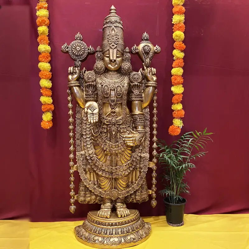 39 inches Brass Thirupati Balaji Idol - image 1