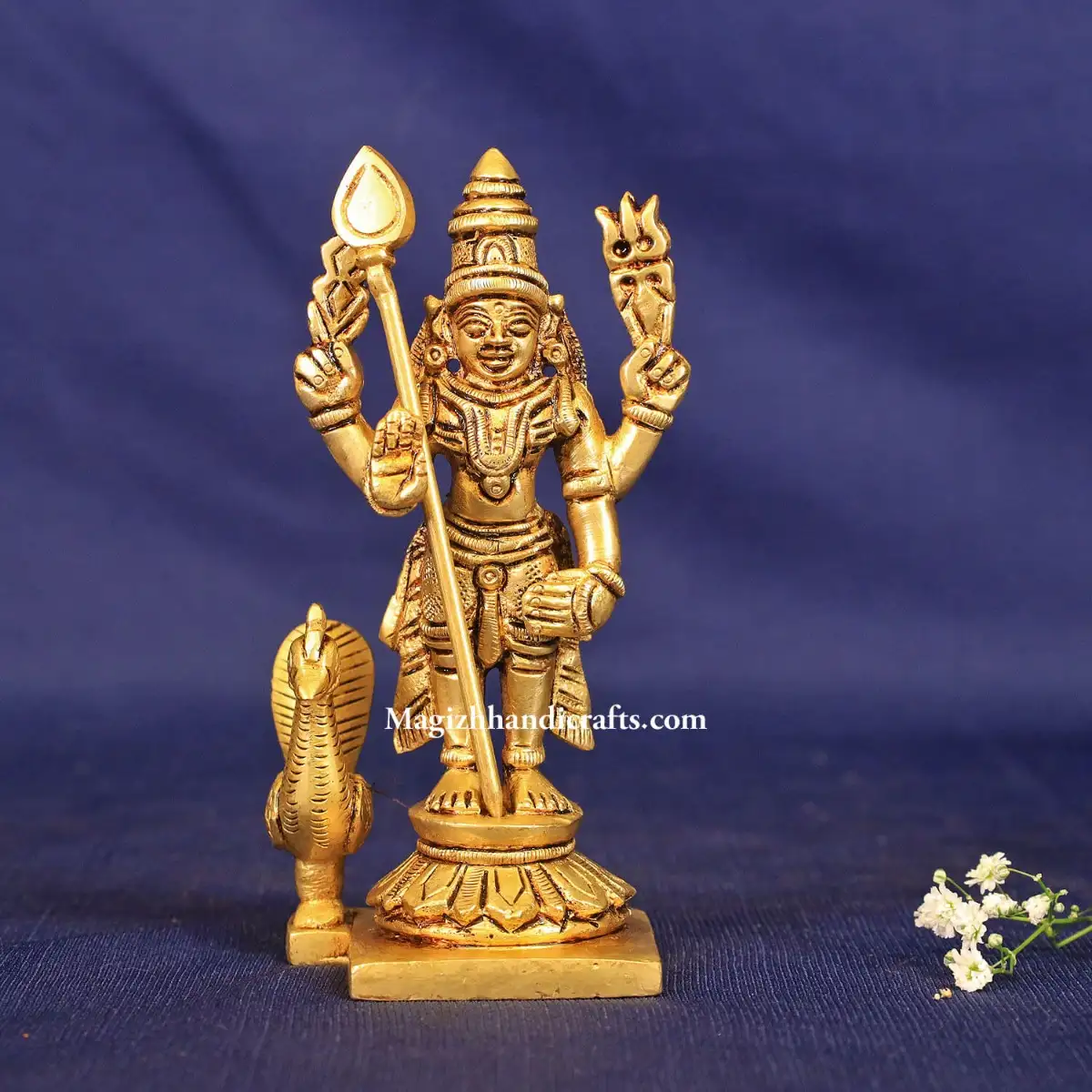 Brass Murugan idol - 5 inches