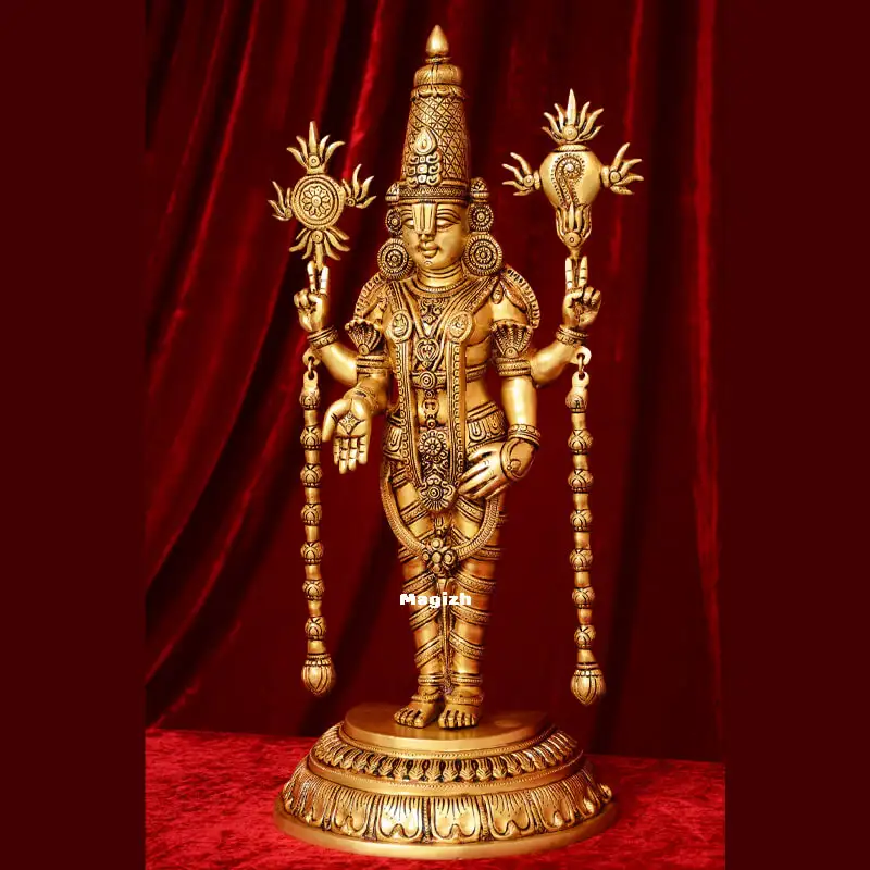 Brass Thirupathi Balaji idol - 23 inches - image 3