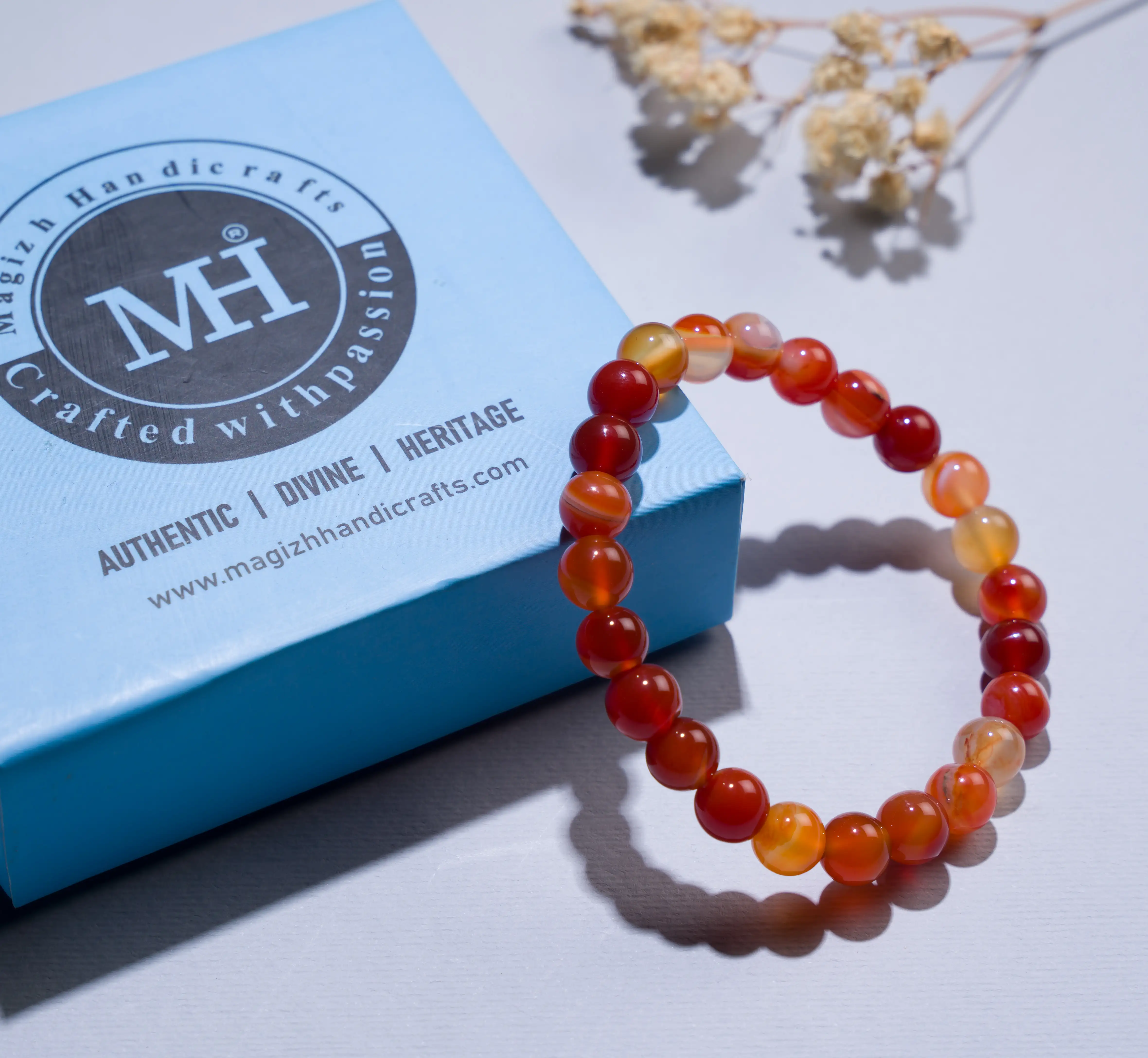 Carnelian Crystal Bracelet (8mm) - image 4
