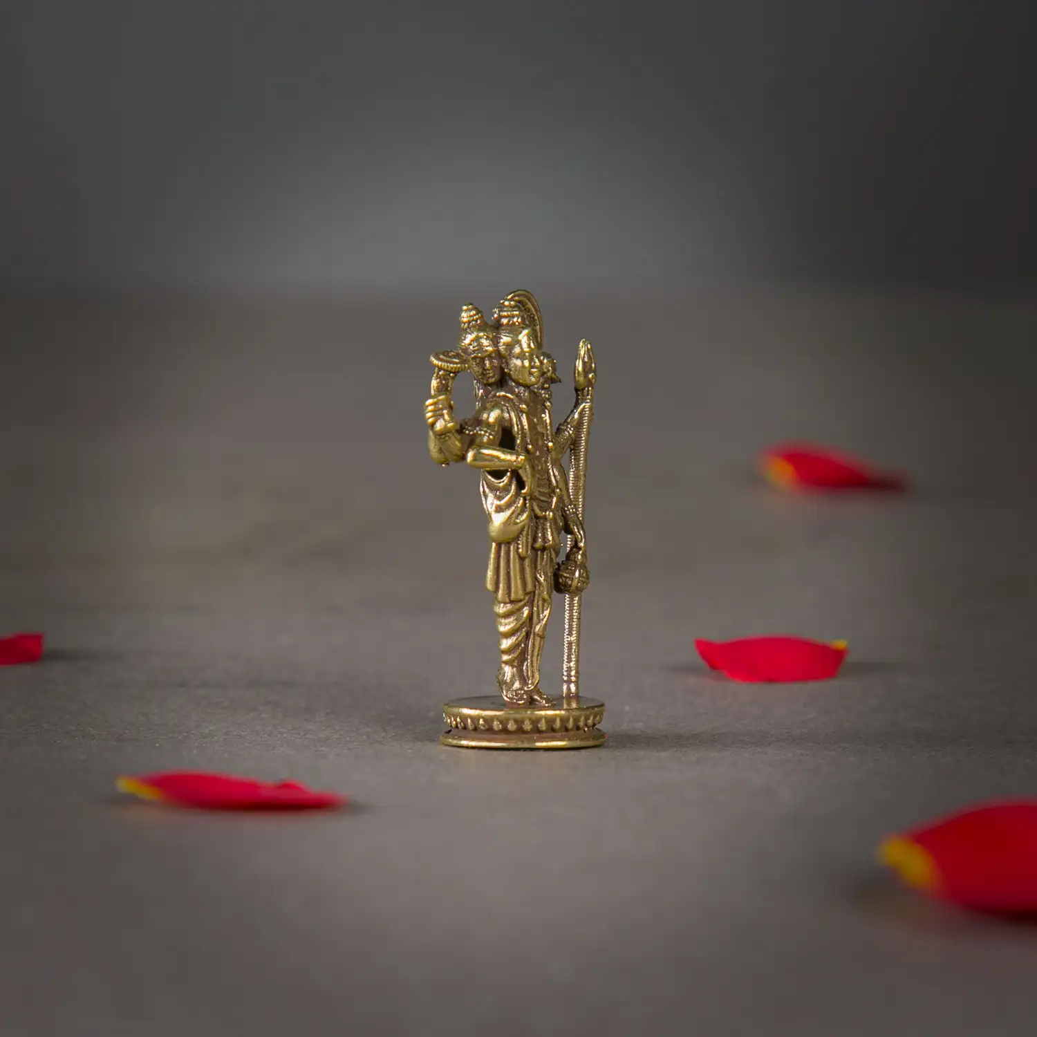 1 inch miniature Brass Dattatreya Idol - secondary