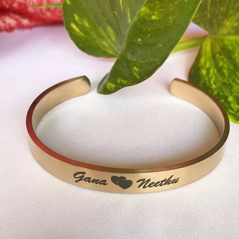 Free size Premium quality Stainless Steel Bracelet - Rose Gold Cuff - image 3
