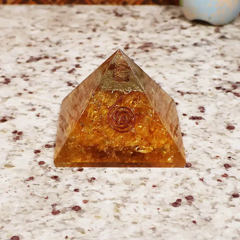 3 inches Citrine Crystal Pyramid - secondary