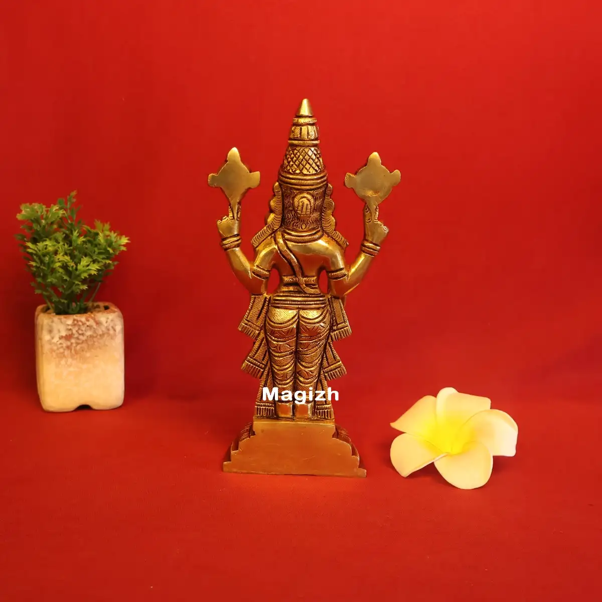 Brass Thirupathi Perumal idol 7.5 inches - image 5