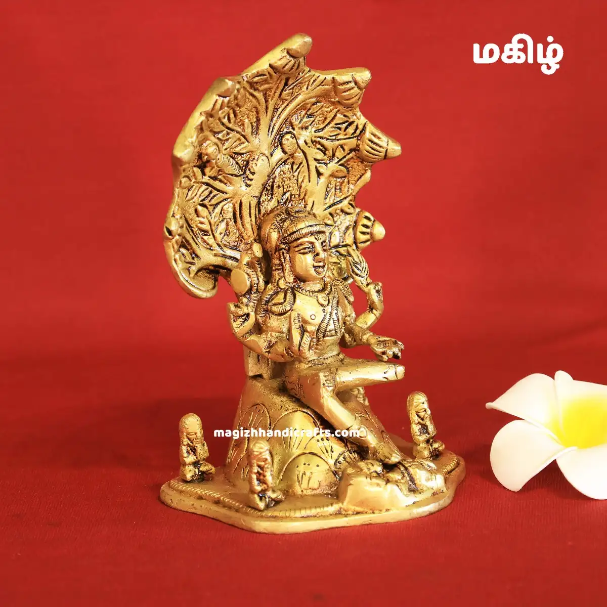 Brass Dakshinamurti idol - 6 inches - image 4