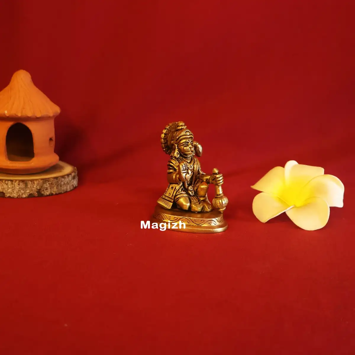 Brass sitting Asirvad Hanuman 2.5 inches - secondary