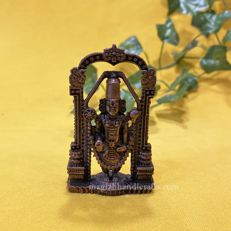 2.5 inches Copper Frame Lord Balaji idol - image 5