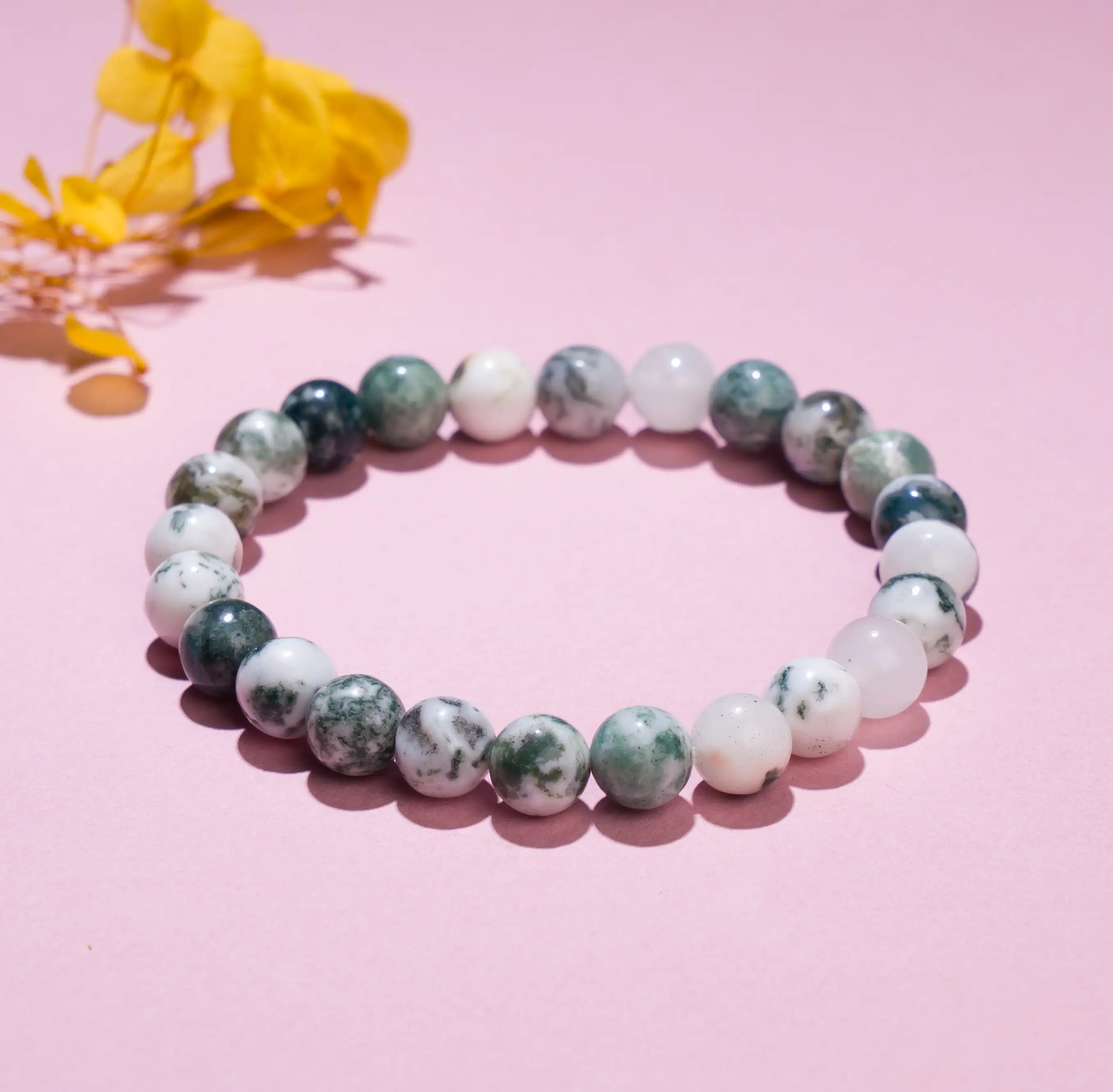 8mm Tree agate crystal bracelet