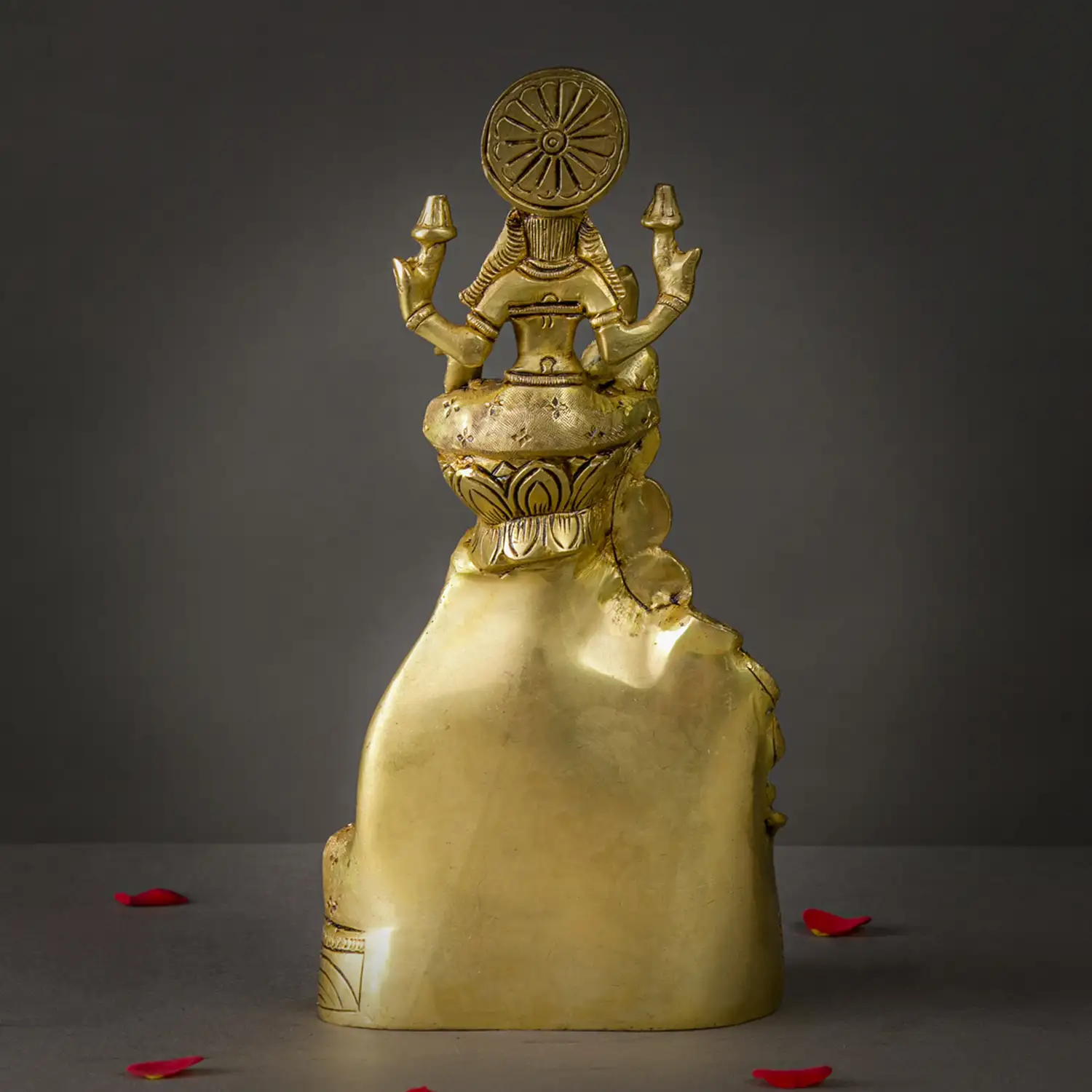 10.5" Brass Lakshmi Kubera Statue with Coins idol - image 4