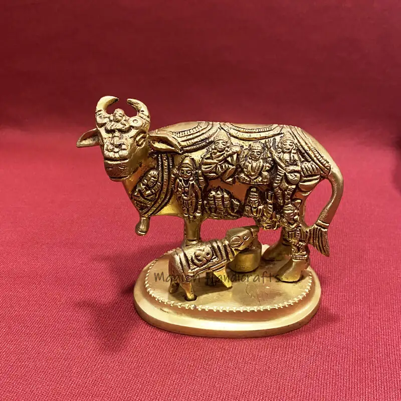 3.5 inches Brass Gomatha with all deity