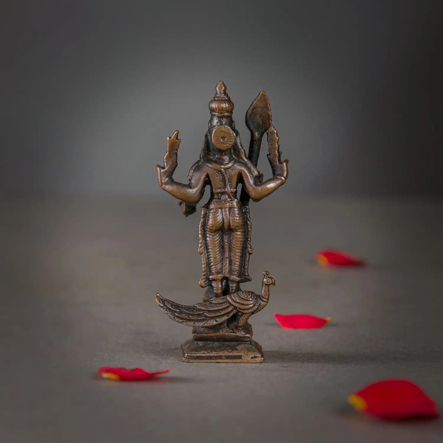 3 inches Copper Murugan with Vel - image 3