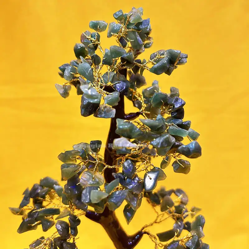 Green Jade crystal stone tree for Good luck