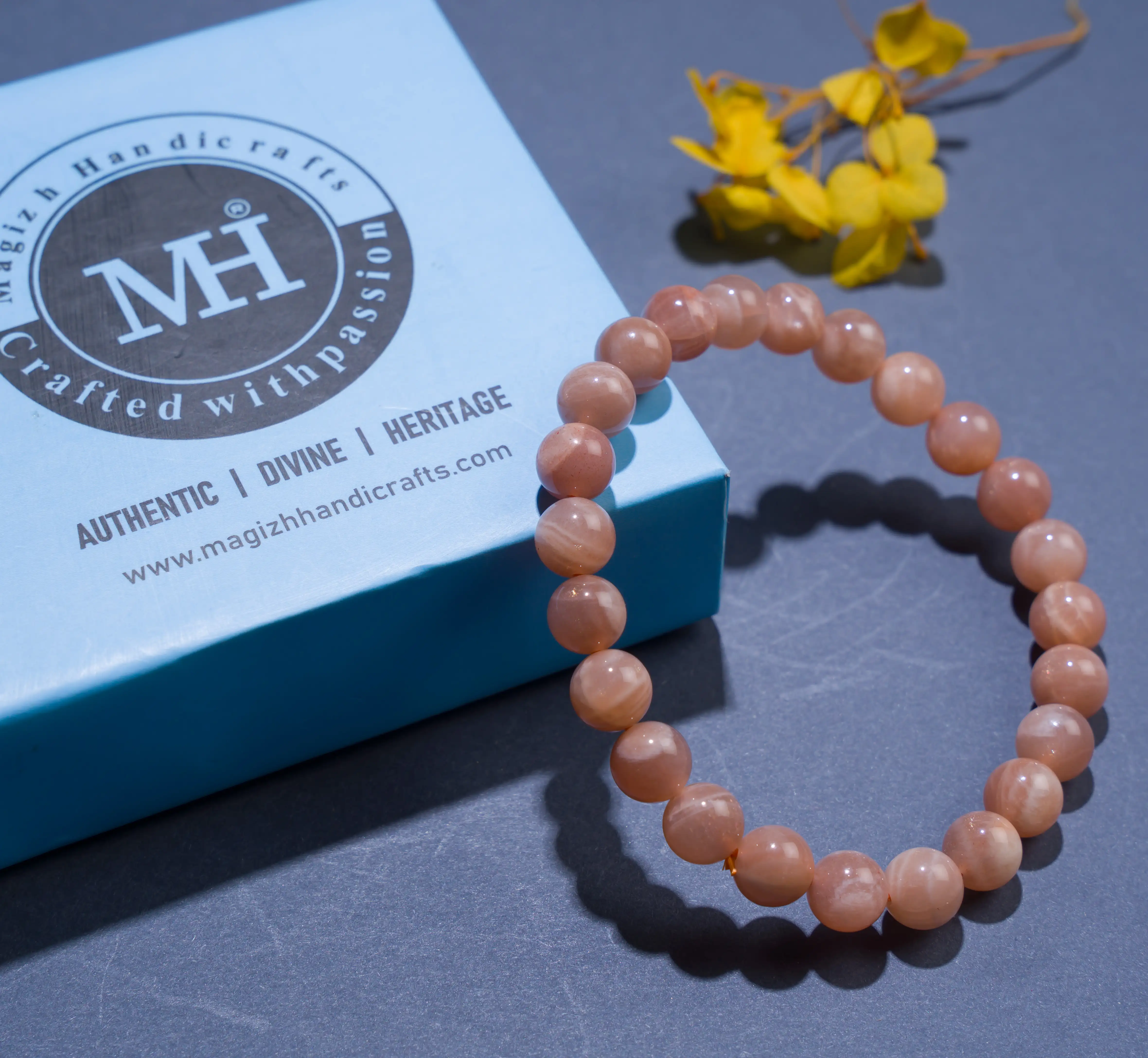 8mm Sunstone Crystal Bracelet - image 3