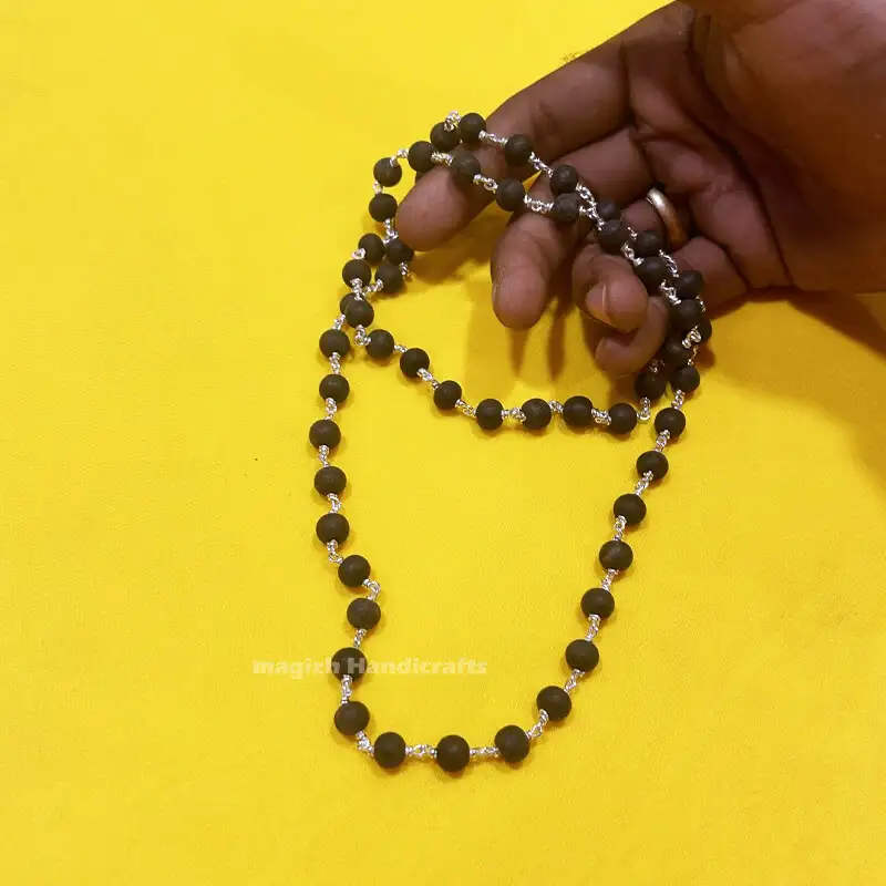 8mm Original karungali mala Original silver - image 3