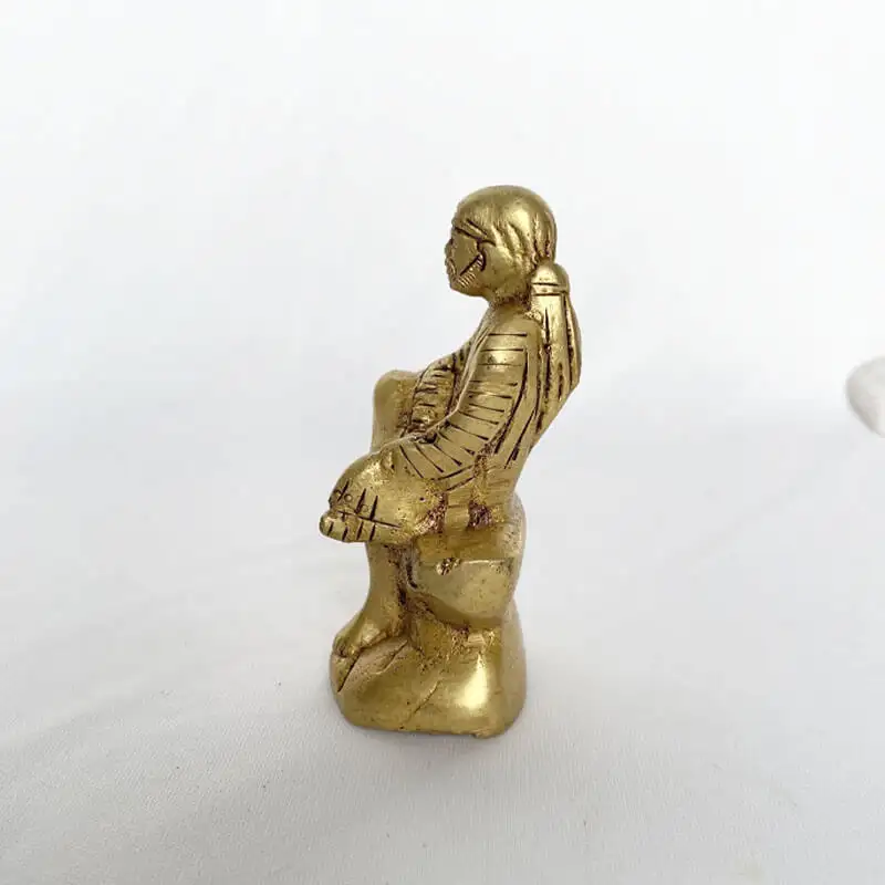 Brass Sai Baba lord idol for pooja room and car dashboard 2 1/2 inches - image 3