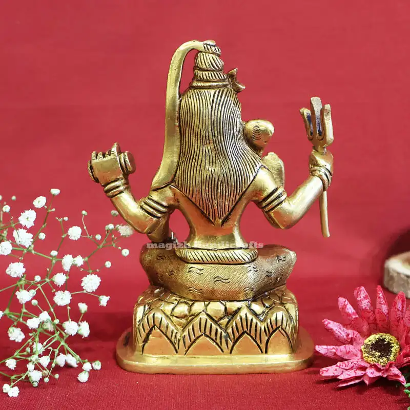 6 inches Brass Sitting Shiva idol SC - image 3