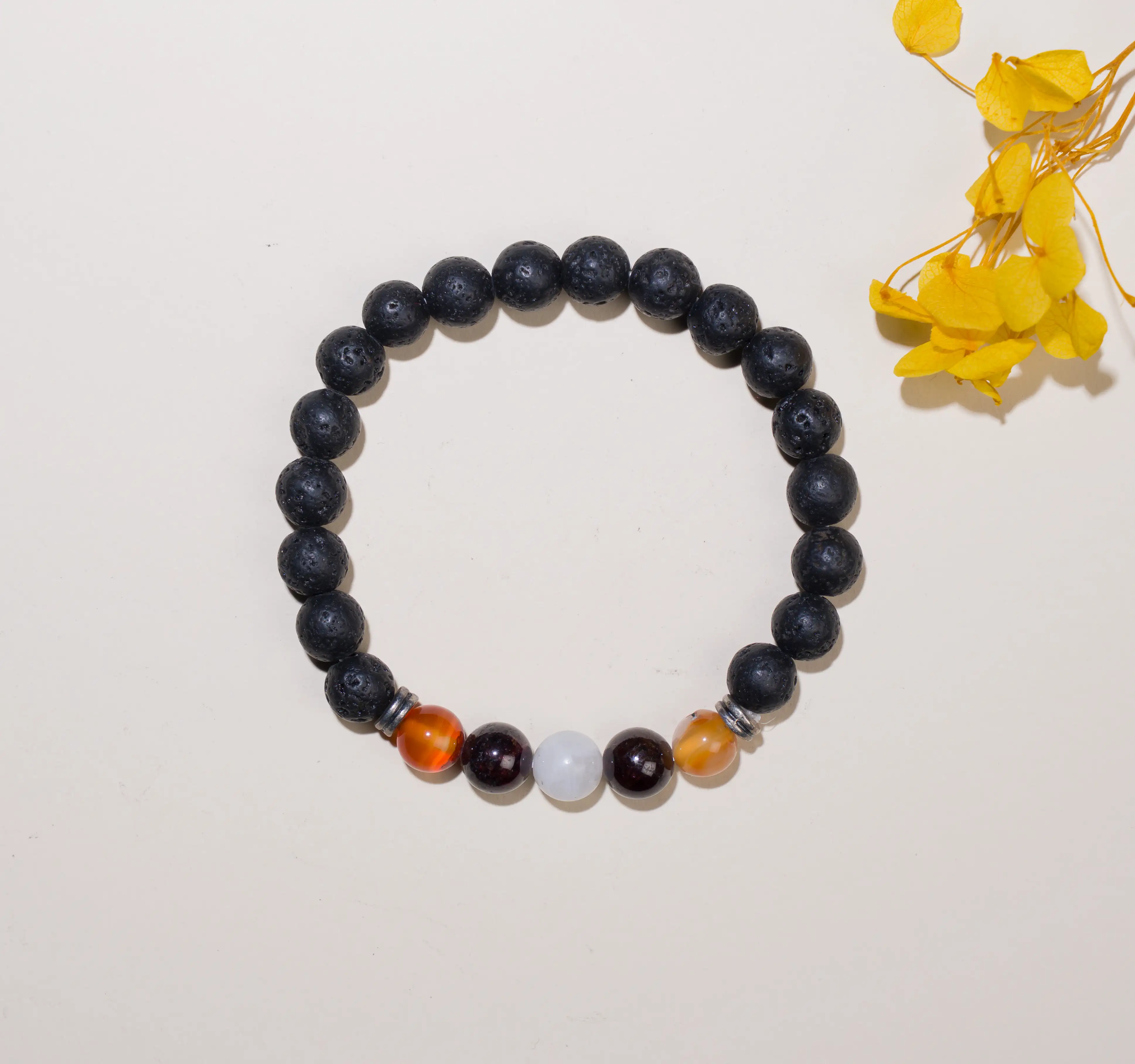 8mm Weight Gain Lava Crystal Bracelet - secondary