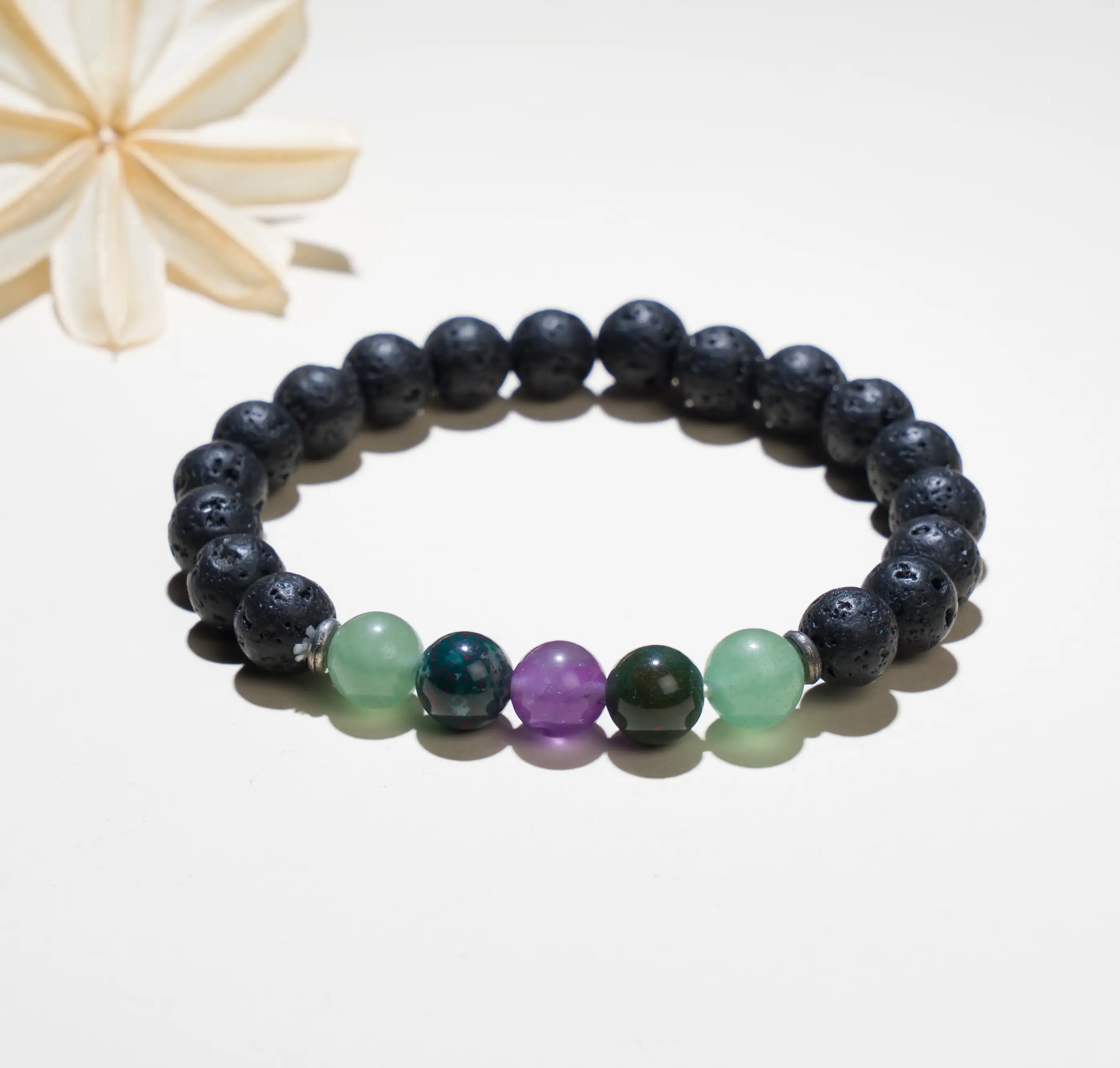 8mm Blood Pressure Lava Crystal Bracelet