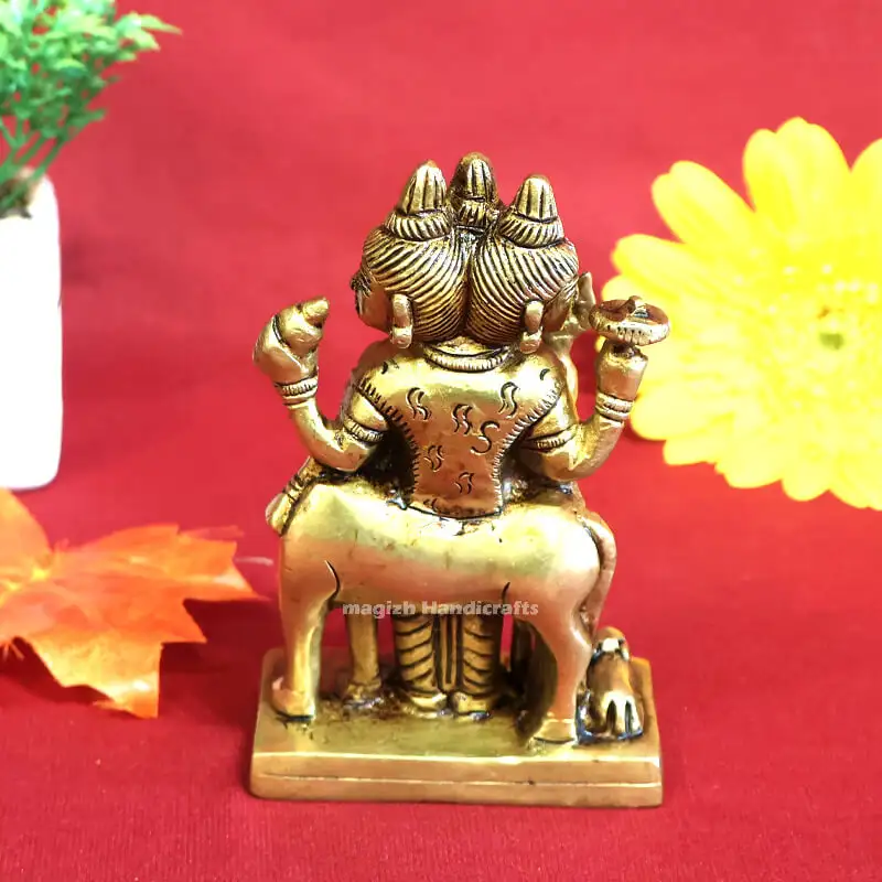 4.5 inches Brass Dattatreya idol SC - secondary