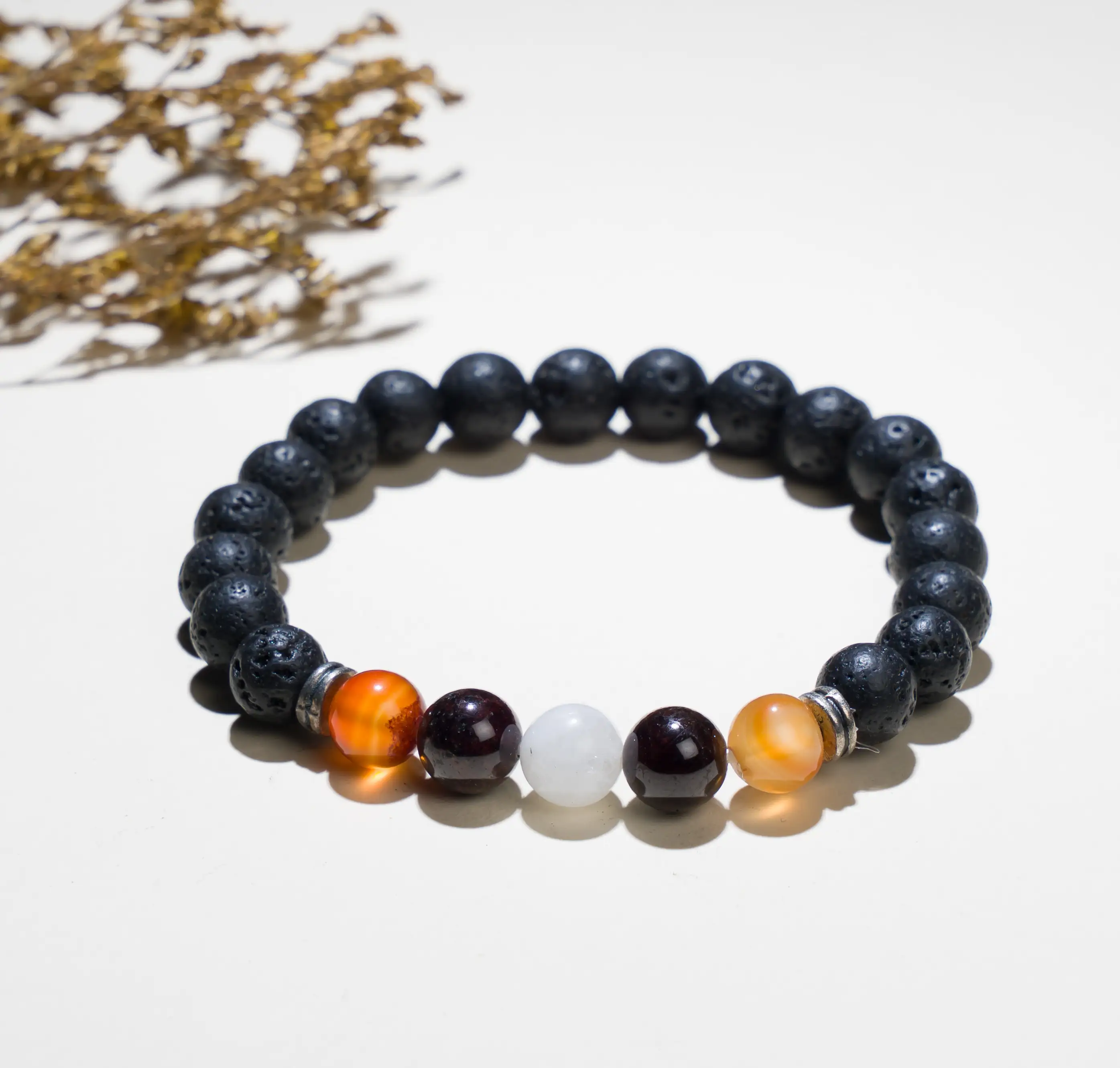 8mm Weight Gain Lava Crystal Bracelet