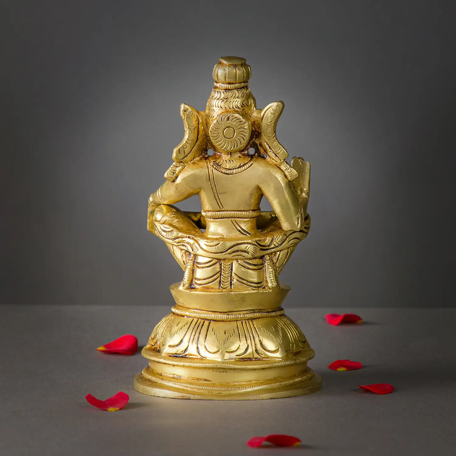 6 inch Brass Ayyappan Swamy Idol - image 4