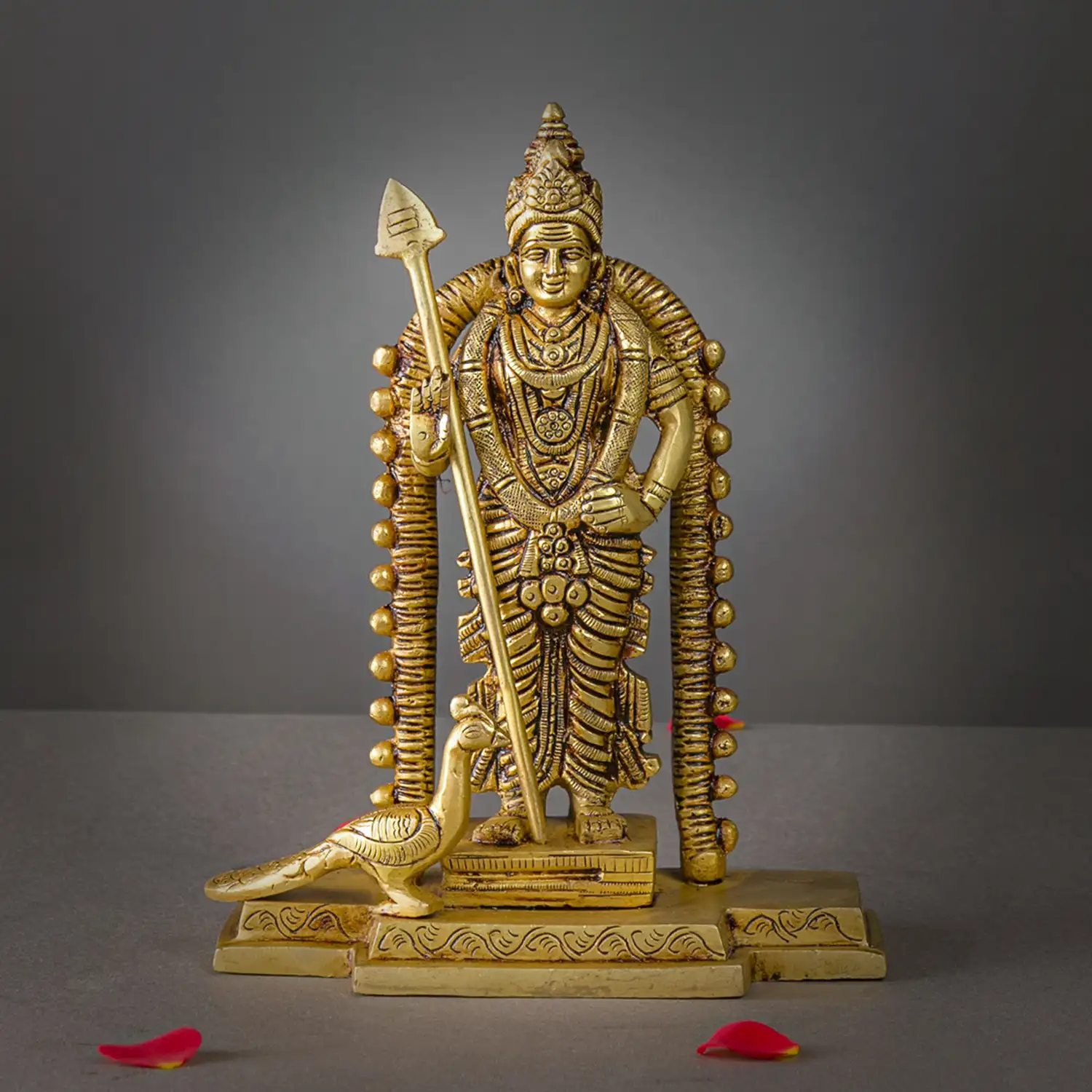 Brass Malaysia Murugan idol - 8 inches