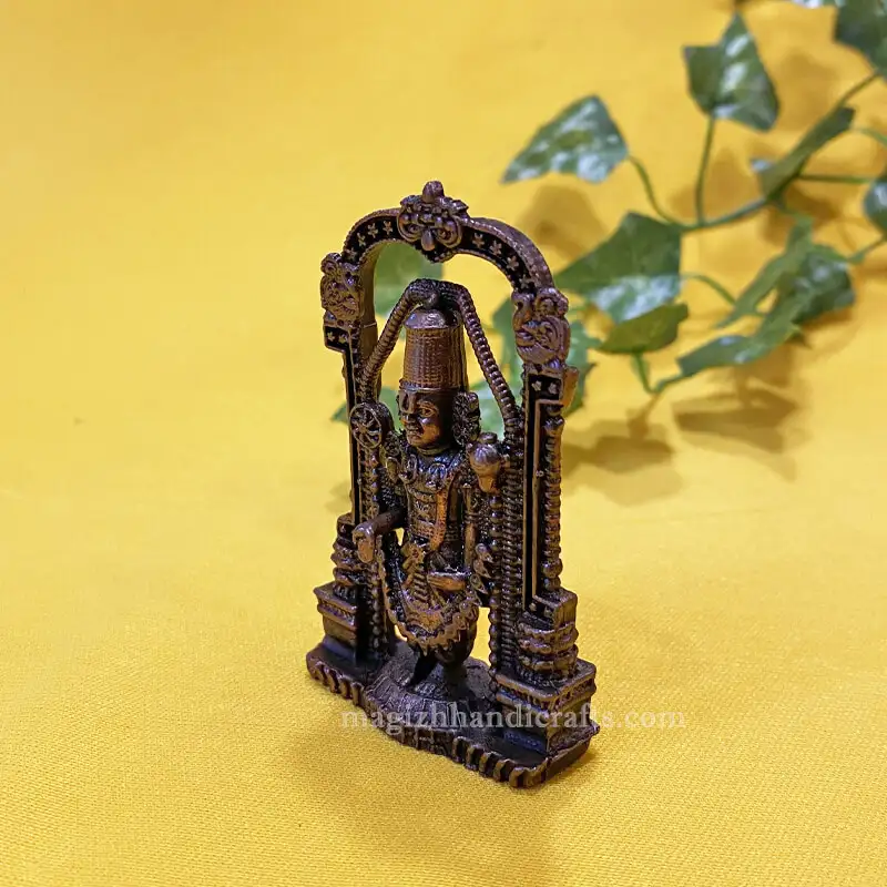 3 inches Copper Frame Lord Balaji idol - image 4