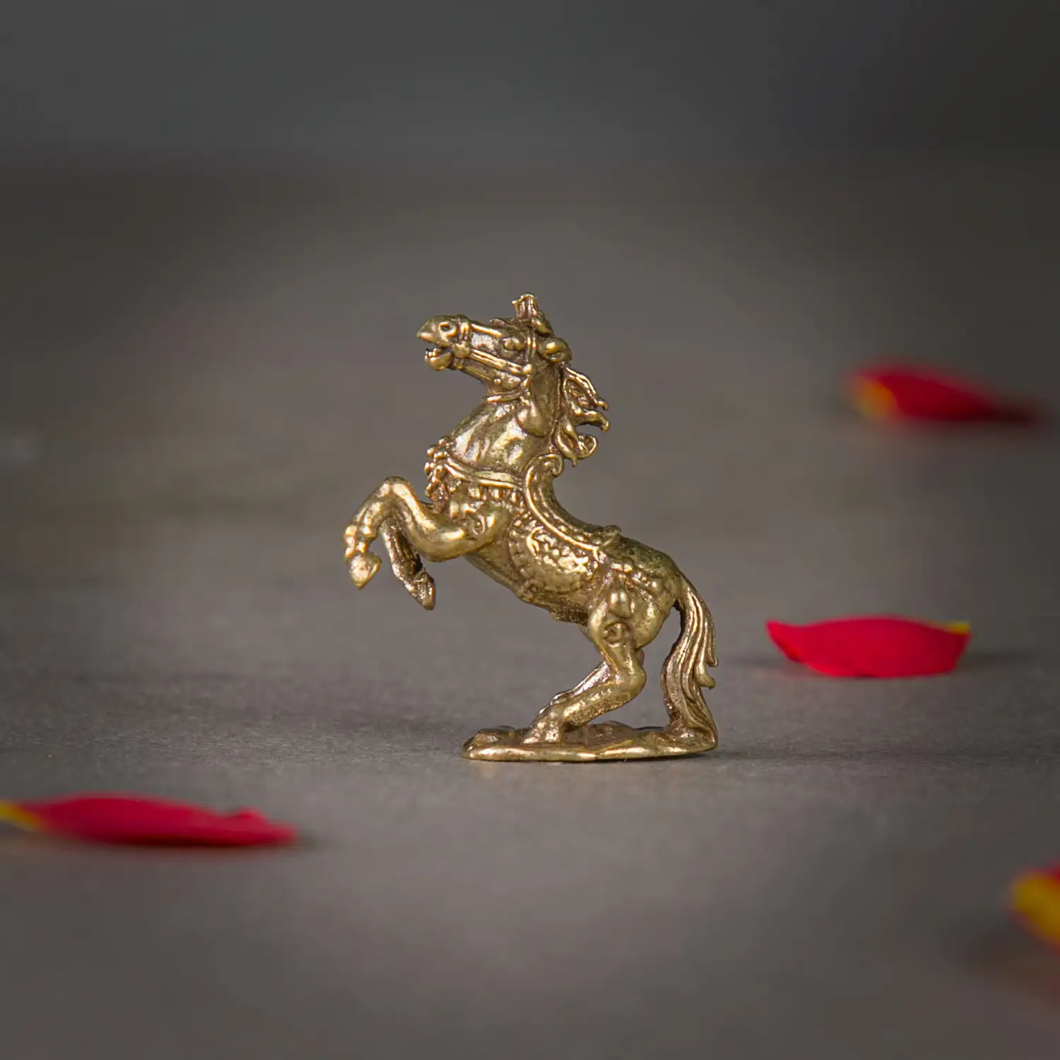 1-Inch Pure Brass Rearing Stallion – Miniature Horse Sculpture - image 3